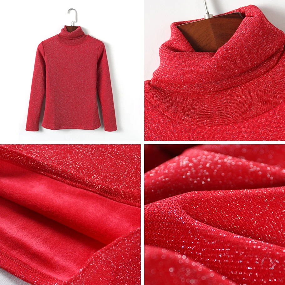 Осенне-зимняя женская футболка 2020 модная однотонная Водолазка с длинным рукавом