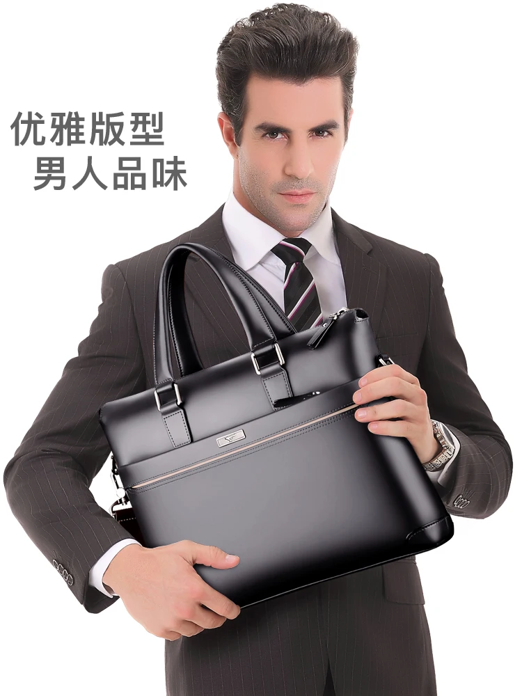 Men's Real-Leather Bag Handbag Men's Crossbody Bags Business Bag Casual Large Capacity Business Briefcase mens bag