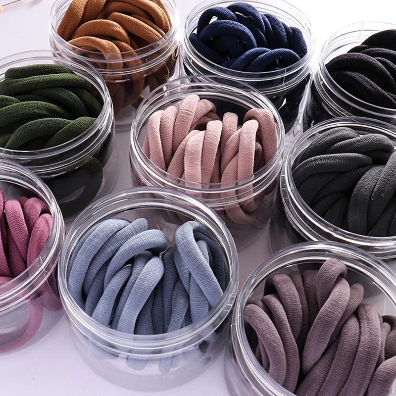 

20pc/set Women Accessories Fashion Women Solid Color Stretch Elastic Hair Rubber Band Nice Contracted Plain Rope Seamless Bands