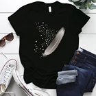 Женская футболка с принтом одуванчика Seeyoushy, рубашка в стиле Харадзюку с коротким рукавом и круглым вырезом, летняя футболка 2021, женские эстетические Модные топы