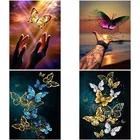 Алмазная 5D картина Стразы сделай сам, полностью круглаяквадратная вышивка, Бабочка, алмазная вышивка, животное, вышивка крестиком, домашний декор, подарок