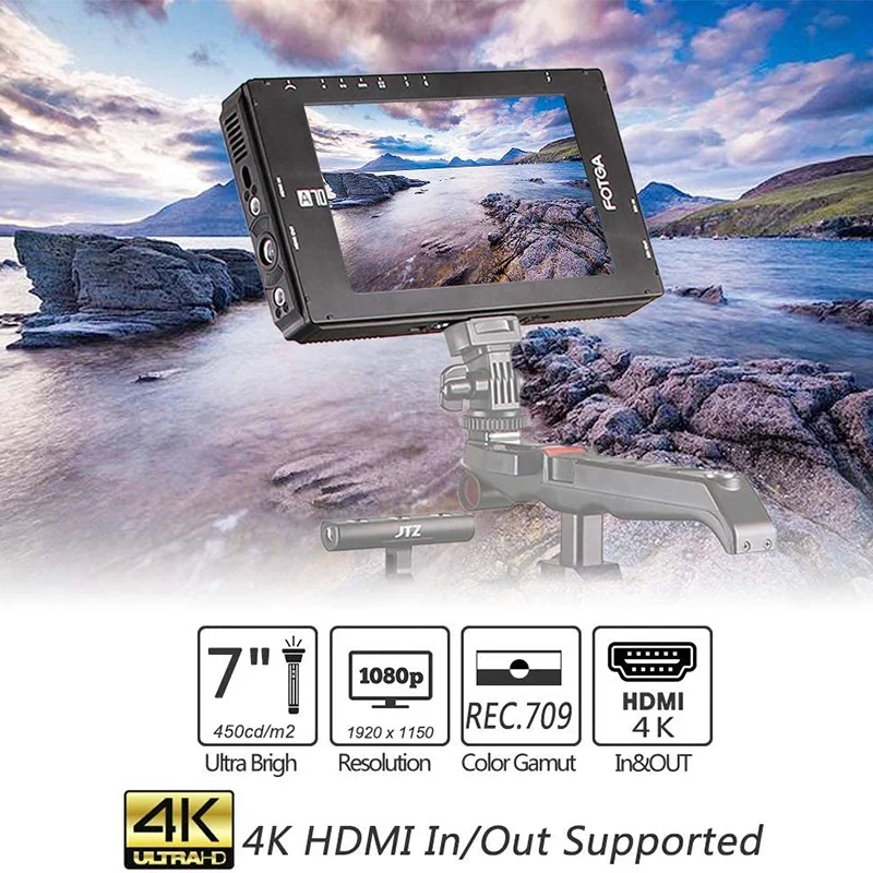 FOTGA A70 7 дюймов FHD видео на камере полевой монитор IPS Sn 4K HDMI вход/выход двойная NP-F