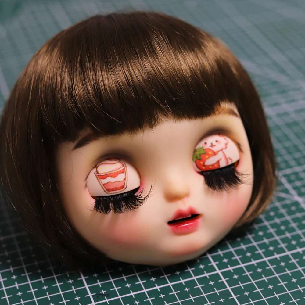 

Blyth кукольная тарелка с лицом для самостоятельного макияжа blyth, включая заднюю тарелку, кукла на заказ, Обнаженная, белая кожа blyth 11.20.35