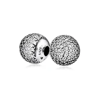 gpy pave open bangle caps charms 925 original fit pandora bangles bracelet sterling silver beads for jewelry making diy kralen