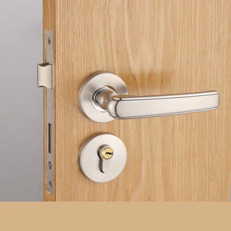 

Stainless steel interior door lock bedroom door lock mechanical door lock bathroom split lock handle three-piece lock