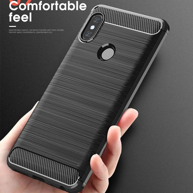 Case Carbon fiber Cover Shockproof Phone For Xiaomi Mi 8/Mi Max 3 360 Full Protection Bumper Mi8 Redmi Note 6 Pro |