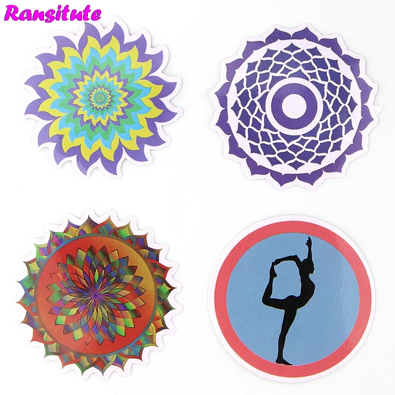 24 шт./компл. наклейка для йоги водонепроницаемый стикер компьютера скейтборда