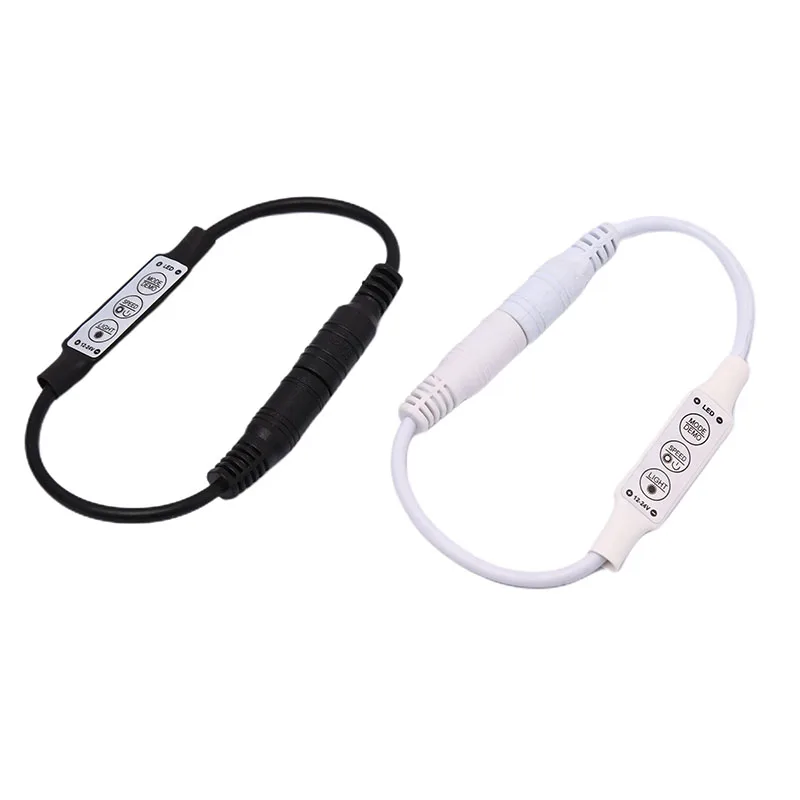 

DC12-24V 6A 3 Keys Mini Led Dimmer Controller 72W With Male Female DC Connector 1*