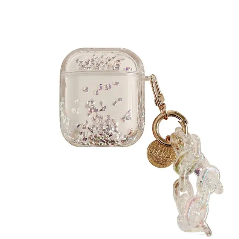 

Homemade Quicksand Suitable For Airpods Protective Cover 2nd Generation Suitable For Bluetooth Headset Cover With Sequins