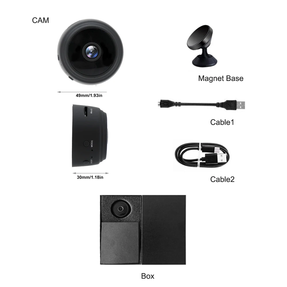 

IP Camera WIFI 1080P with Magnetic attraction
