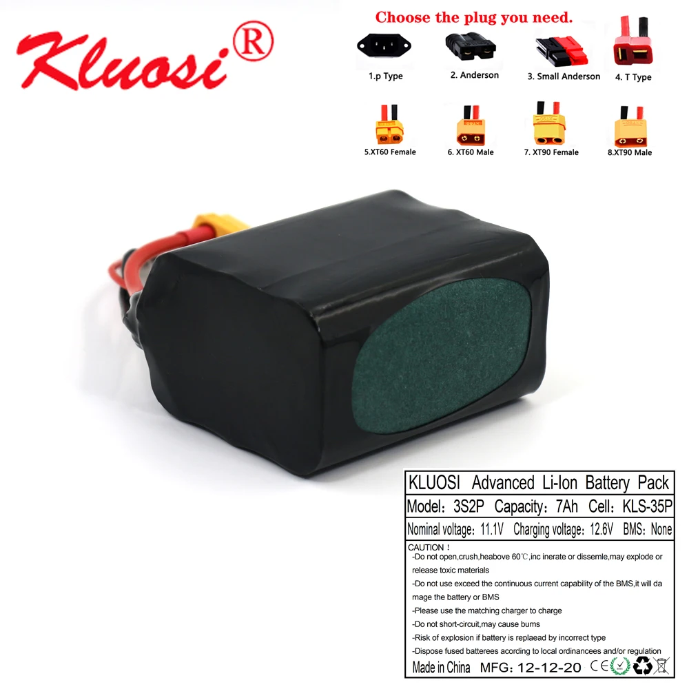 kluosi 3s2p 12v 7ah высокое ёмкость бла бесп