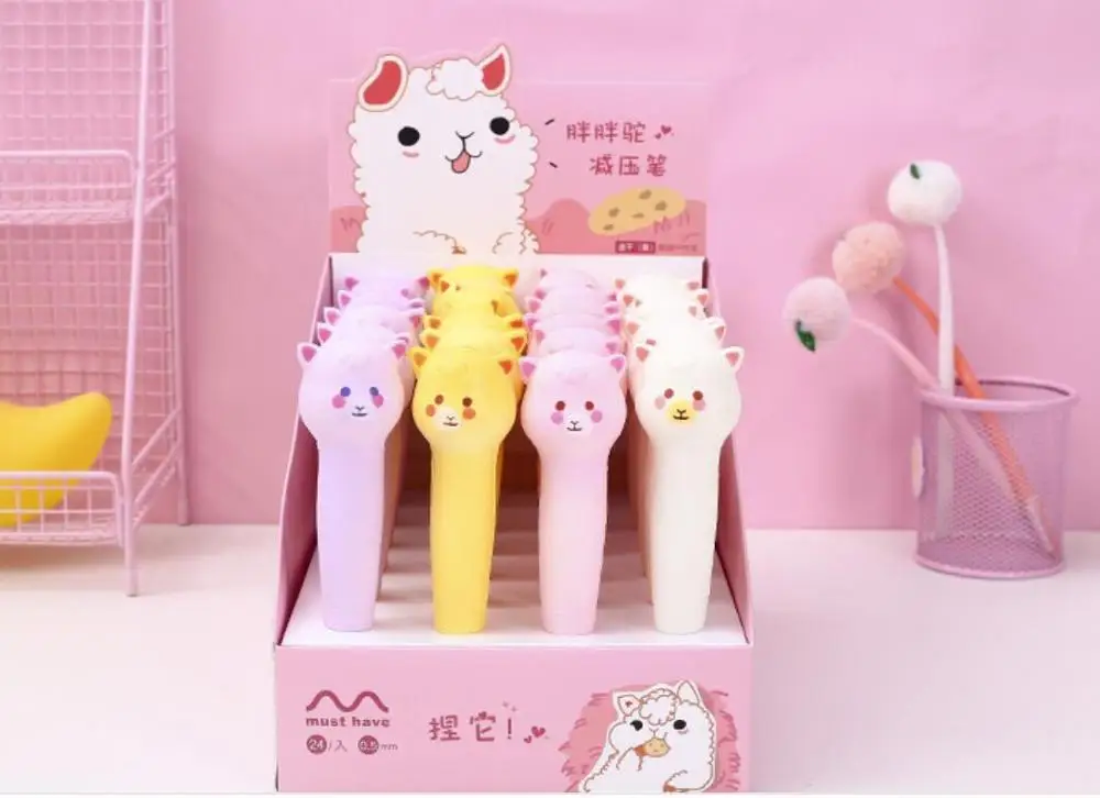 Novely fat Alpaca мягкая женская школьная Детская гелевая чернильная ручка офисные