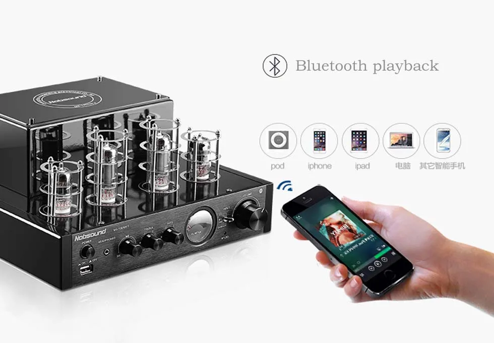 Nobsound MS 10DMK Ⅱ обновленной версии Bluetooth Ламповый усилитель лихорадка Стерео