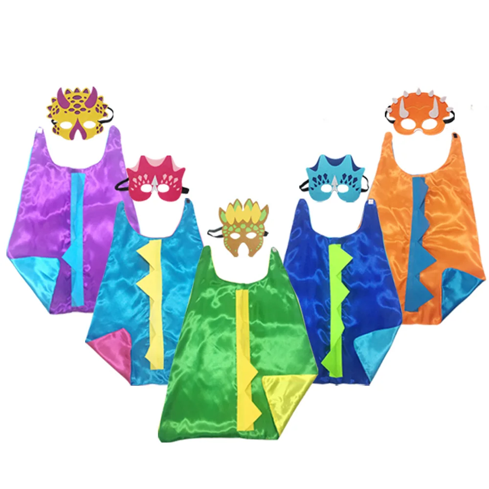 Костюм на Хэллоуин для мальчиков и девочек костюм динозавра накидка супергероя с