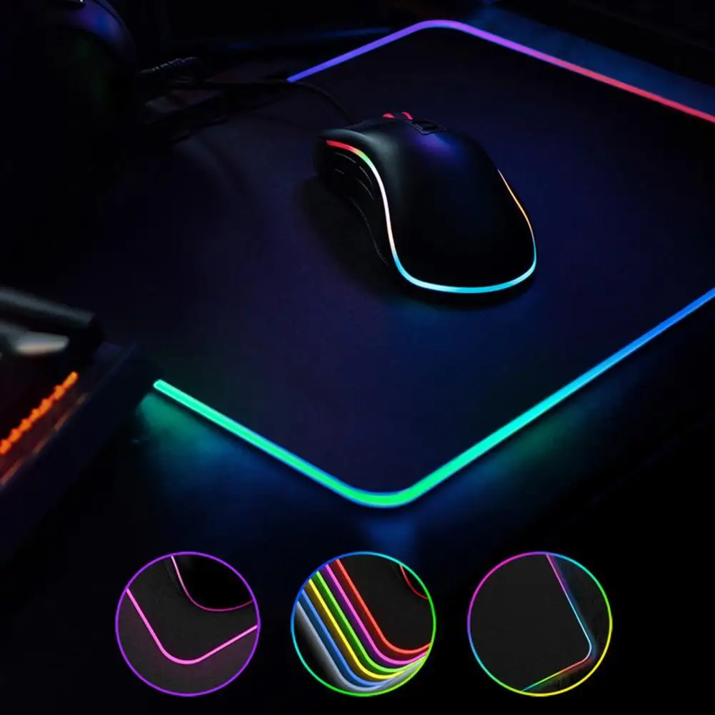 

Коврик для мыши, светящийся, водонепроницаемый, с RGB-подсветкой
