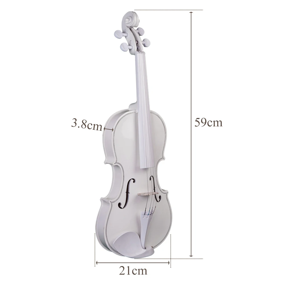 Muslady Full Size 4/4 Acoustic Violin with Carrying Case Bow Bridge for Adults Students Beginners | Спорт и развлечения