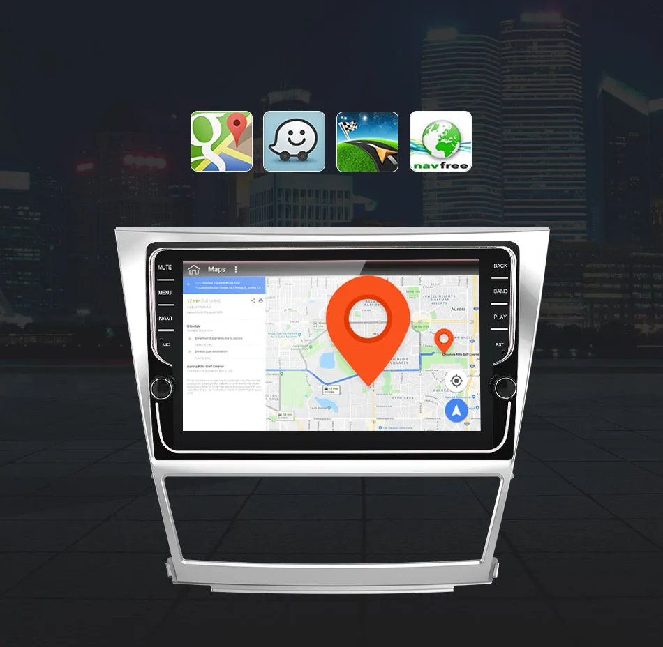 Eunavi ips TDA7851 Android 9 автомобильный Радио gps навигация для Toyota camry 2007 2008 2009 2010 2011 Мультимедиа стерео плеер без dvd
