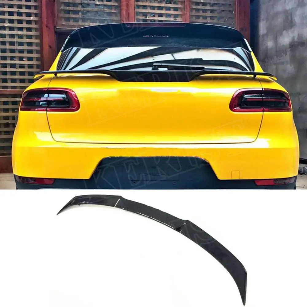 Задний Средний спойлер для хэтчбека из углеродного волокна Porsche Macan 2014 2018