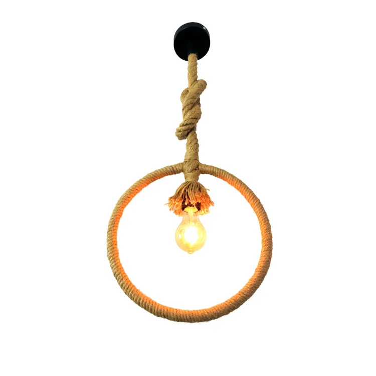 Скандинавская лампа из пеньковой веревки креативное художественное освещение