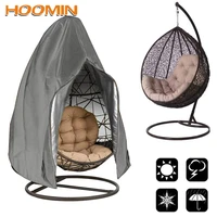 polyester outdoor uv protection dustproof protector with zipper garden hanging chair cover egg swing chair dust cover