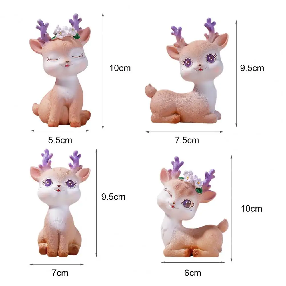 

Sika Deer Design Figurine Mold Home Office Decor Display Model Kids Toy Gift