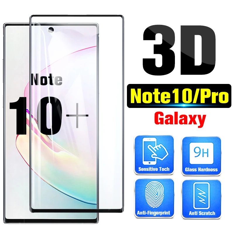 3D Защитное стекло для samsung galaxy note 10 pro протектор экрана note10 + plus лист закаленная