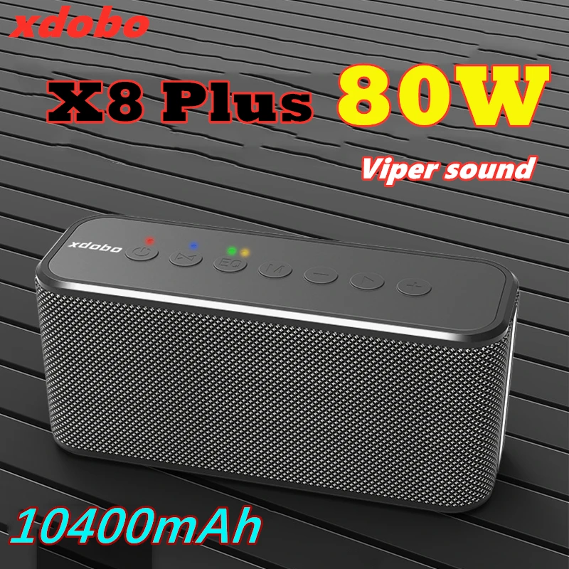 XDOBO X8 Plus 80 Вт портативная беспроводная Bluetooth Колонка TWS сабвуфер и емкость батареи