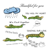 crocodile cloud clear stamps for diy scrapbooking card making silicone stamps fun decoration supplies