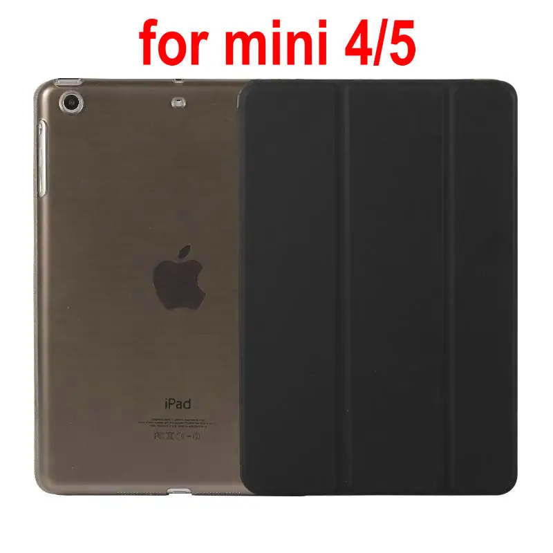 mini 4 5 black Кожаный чехол из искусственной кожи для ipad mini1 2 3 4 5 mini2 mini 3 mini4 mini 5 Магнитный чехол для планшета с функцией пробуждения и сна для mini1/2/3/4/5 - Цвет: mini 4 5 black