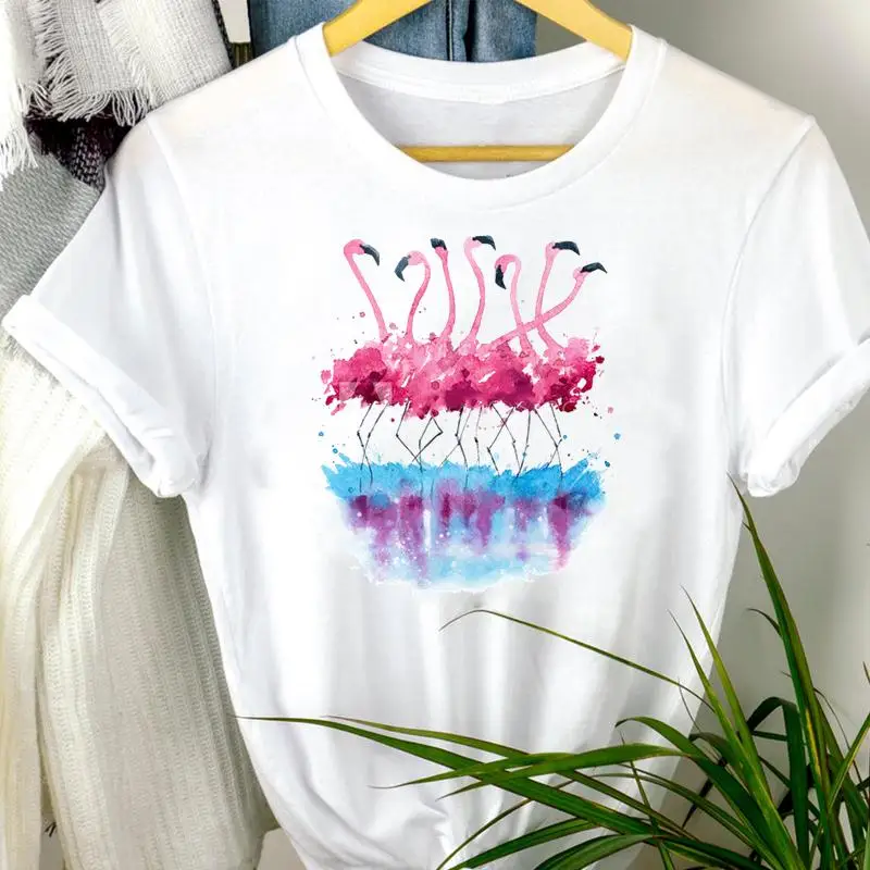 

Women Oversize T-shirts Clothes Cartoon Floral Flower Ladies Summer Print Fashion Short Sleeve Tshirt Top Female Graphic T-shirt