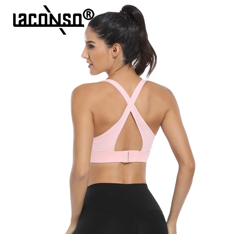 

Женский спортивный бюстгальтер LACONSO, майка, футболка, укороченный жилет для йоги, одежда для бега, тренажерного зала, фитнеса, женское нижнее...