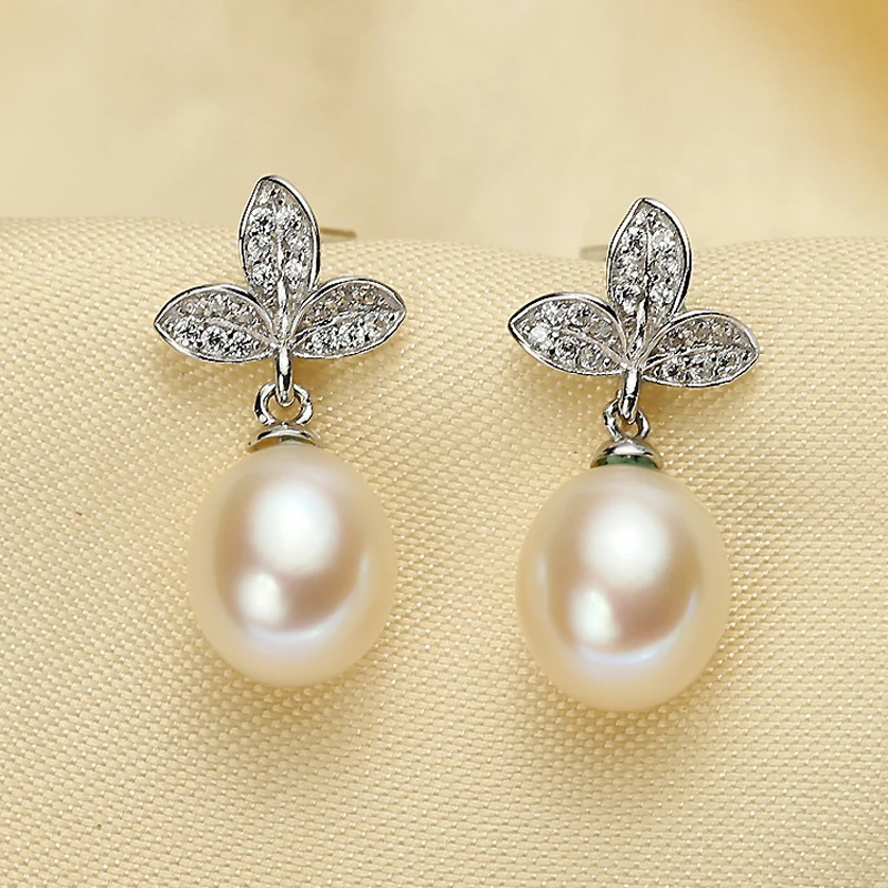 Женские серьги гвоздики с натуральным пресноводным жемчугом|Серьги-гвоздики| |