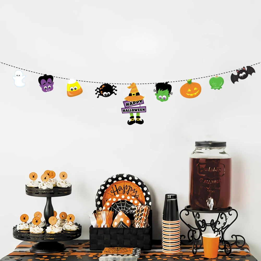 Декоративный Флаг на Хэллоуин треугольный флаг Растяжка украшение для детского