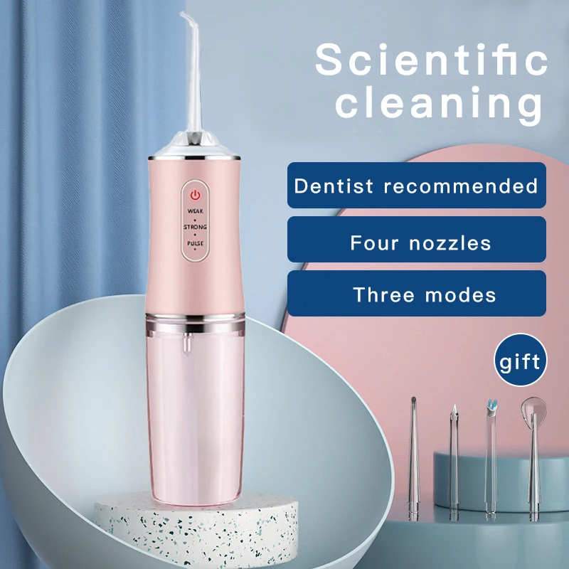 

Whitening Cleaner Oral Irrigator Tartar Removal Scaler-Water Teeth Cleaning Tools 220ml Irrigator Dental Teeth Cleaner +4 Jet
