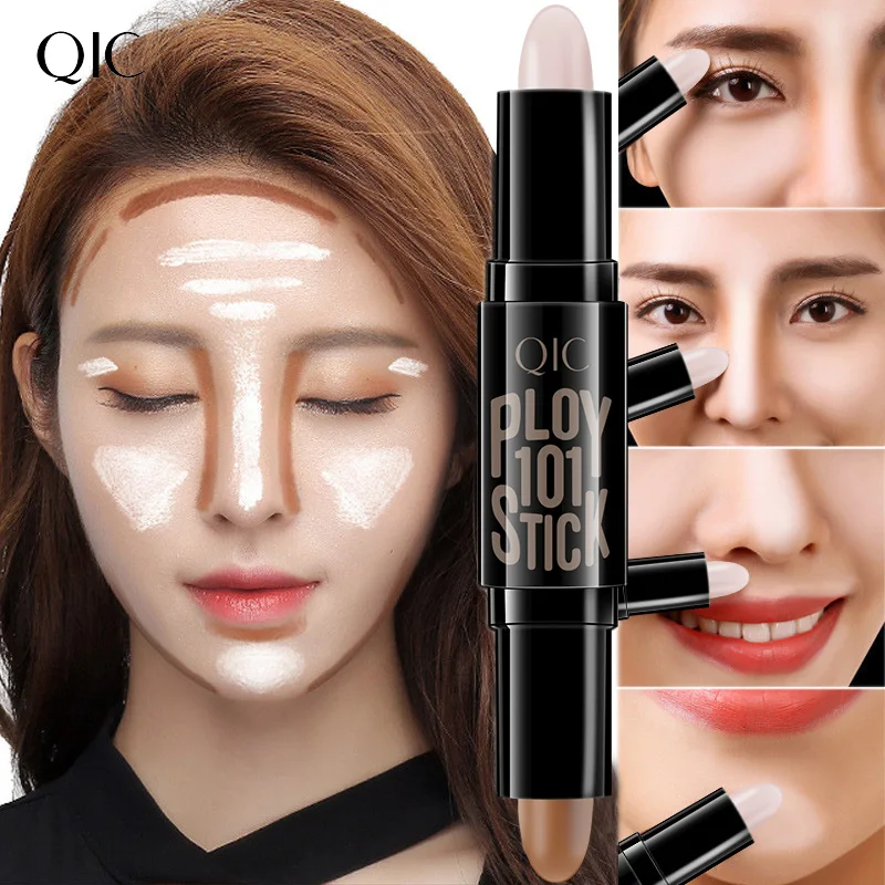 

Beauty Double-Headed Waterproof Concealer Stick Face Clavicle Shadow Pen Facial Three-Dimensional Highlight Stick Concealer Pen