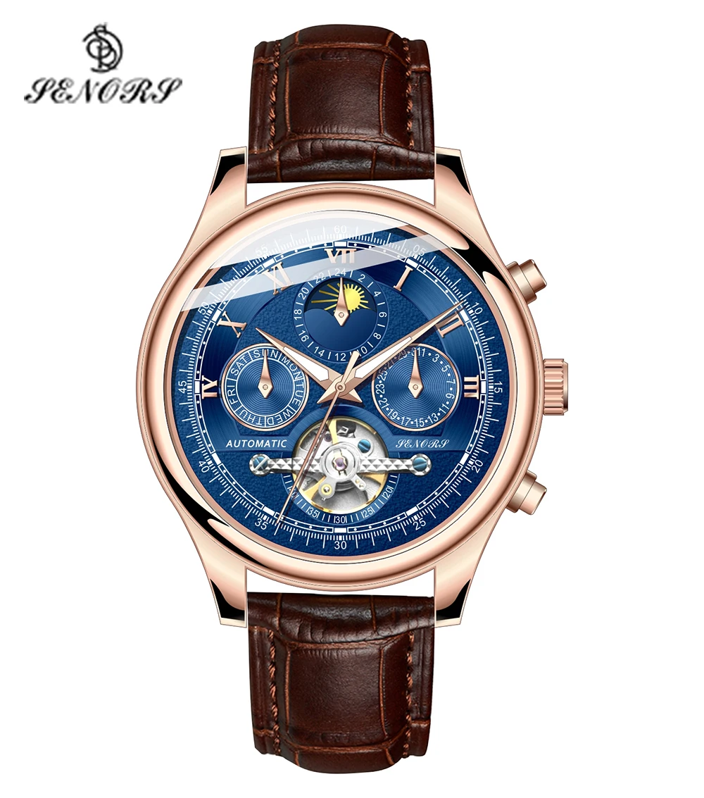 Мужские автоматические часы Senors оригинальные мужские механические с турбийоном