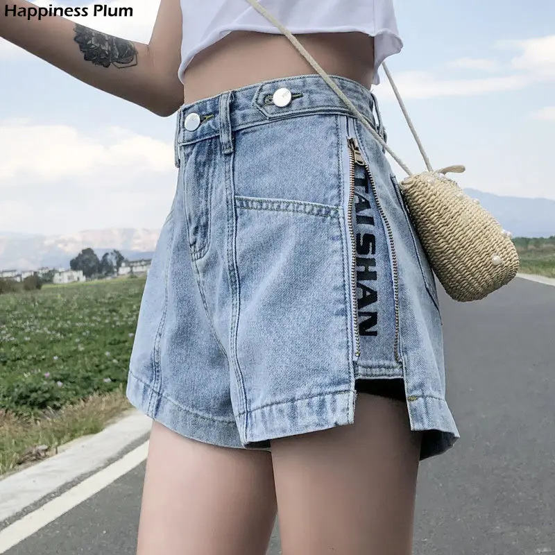 

Hot Wide Leg Sexy High Waist Summer Plus Size Korean Women's Jean Denim Shorts Female Vintage Short Pants Casual Fashion Loose