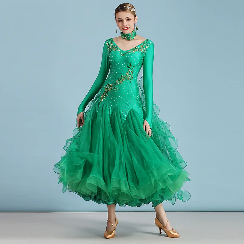 Женское бальное платье тканевое современное костюмы для бальных танцев юбка