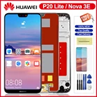 ЖК-дисплей 5,84 дюйма для Huawei P20 Lite, ЖК-дисплей, сенсорный экран, дигитайзер с рамкой в сборе для Huawei Nova 3E, Lcds