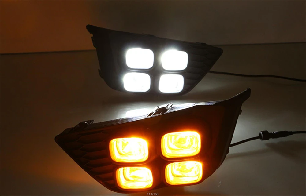Автомобильный мигающий 2 шт. LED для Honda fit jazz 2014 2015 2016 DRL дневные ходовые огни