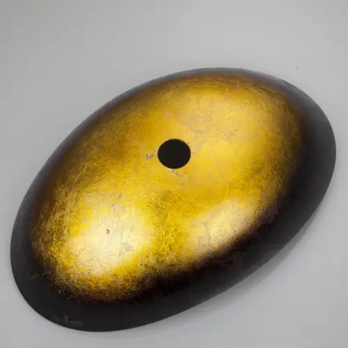 KEMAIDI желтое закаленное стекло ручная роспись Водопад Носик раковина черная для