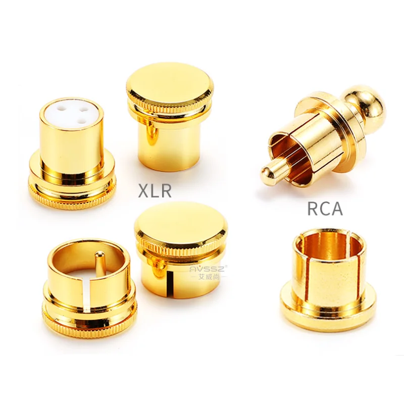 

1Pcs gold-plated XLR cap RCA shielding cover balanced dustproof XLR male and female protective cover hifi