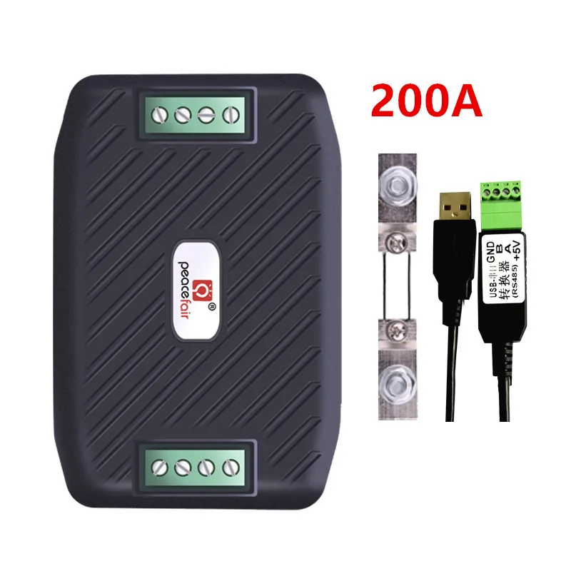 Измеритель тока постоянного 0-300 в RS485 Modbus вольтметр мощность энергии Wattmeter с 50A