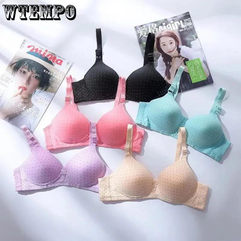 Бюстгальтер пуш-ап женский бесшовный тонкий мягкий Бралетт из хлопка без
