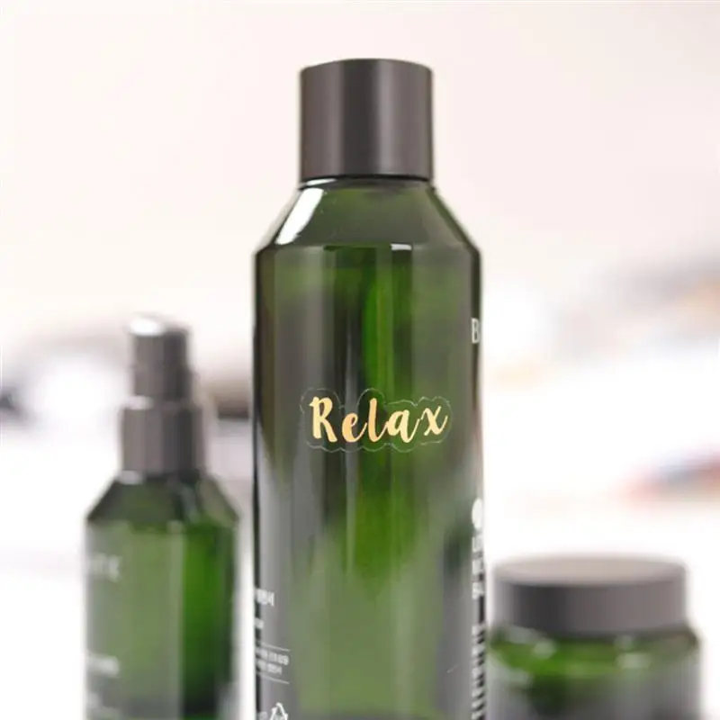5 Sheets Gold Letters Label Stickers PVC Waterproof Creative Tags Essential Oil Bottle Self-Adhesive Decals | Красота и здоровье