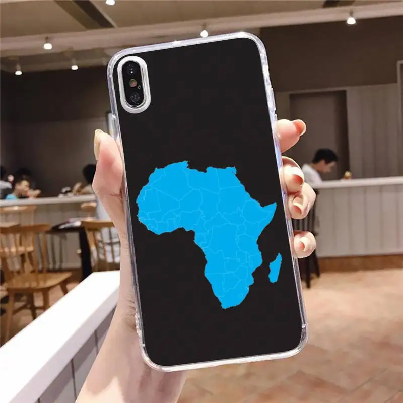 

Africa Map pattern Phone Case Transparent soft For iphone 5 5s 5c se 6 6s 7 8 11 12 plus mini x xs xr pro max