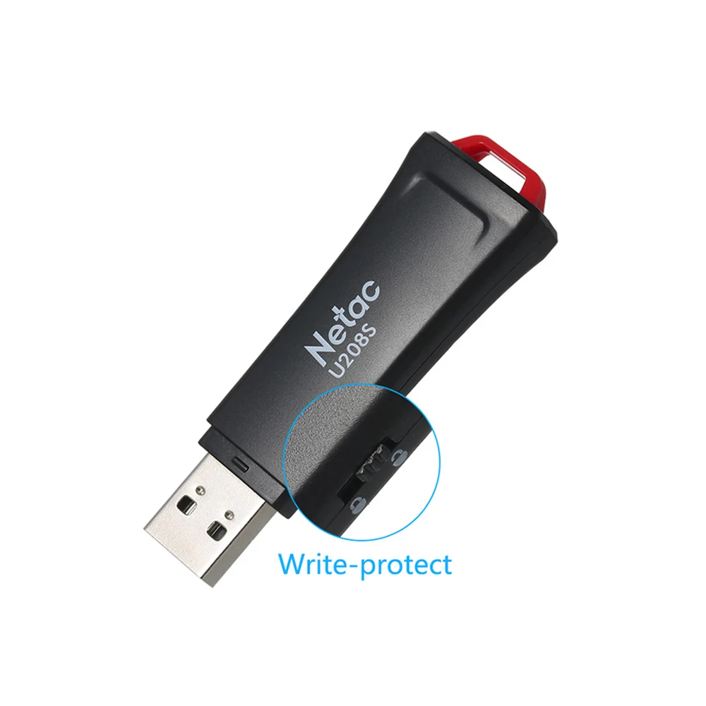 Netac USB флеш-накопитель 32 16 ГБ, защищающий от записи, зашифрованный флеш-накопитель 32 ГБ 16 ГБ, флеш-накопитель 2,0, USB флешка, диск на ключ, память для телефона - Цвет: U208S