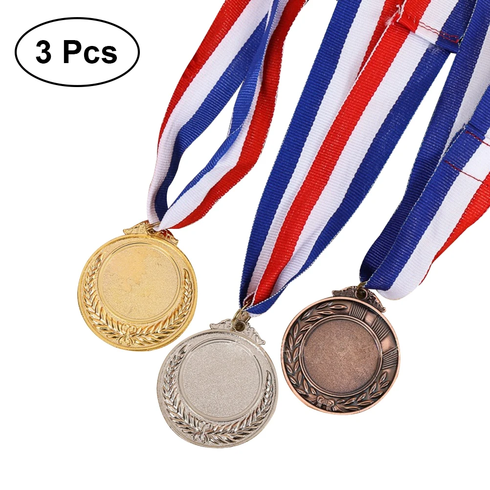 

Gold Metal Silver Bronze Medals for Sports Academics Reward Competition Style Medals