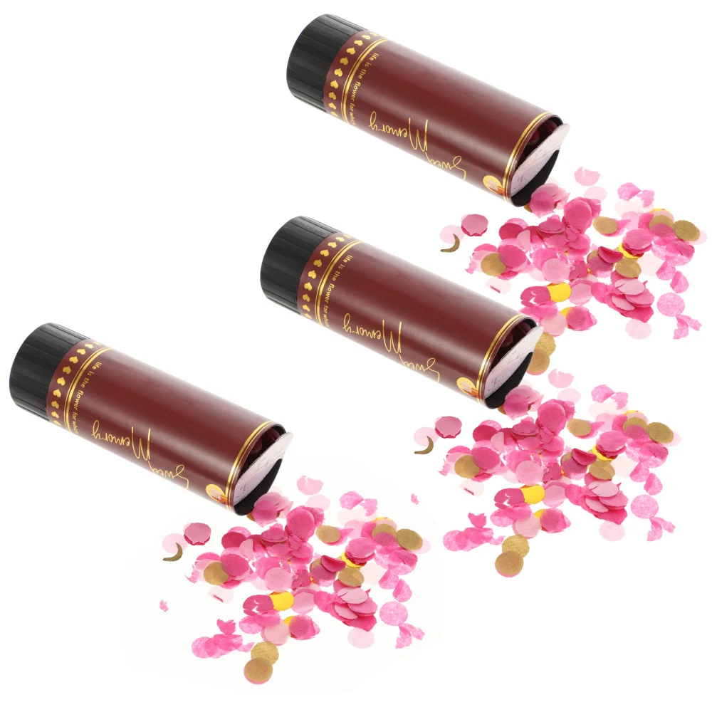 

3pcs Handheld Confetti Tube Wedding Decor Party Festival Confetti Accessory