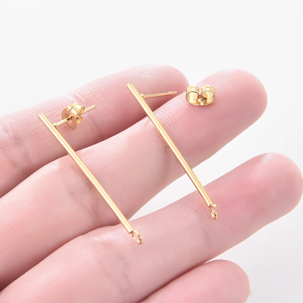 

Dinicessa 10pcs/lot Stainless Steel Trendy Long Earrings Pendant Connector For Handmade DIY Making Supplies Jewelry Earring